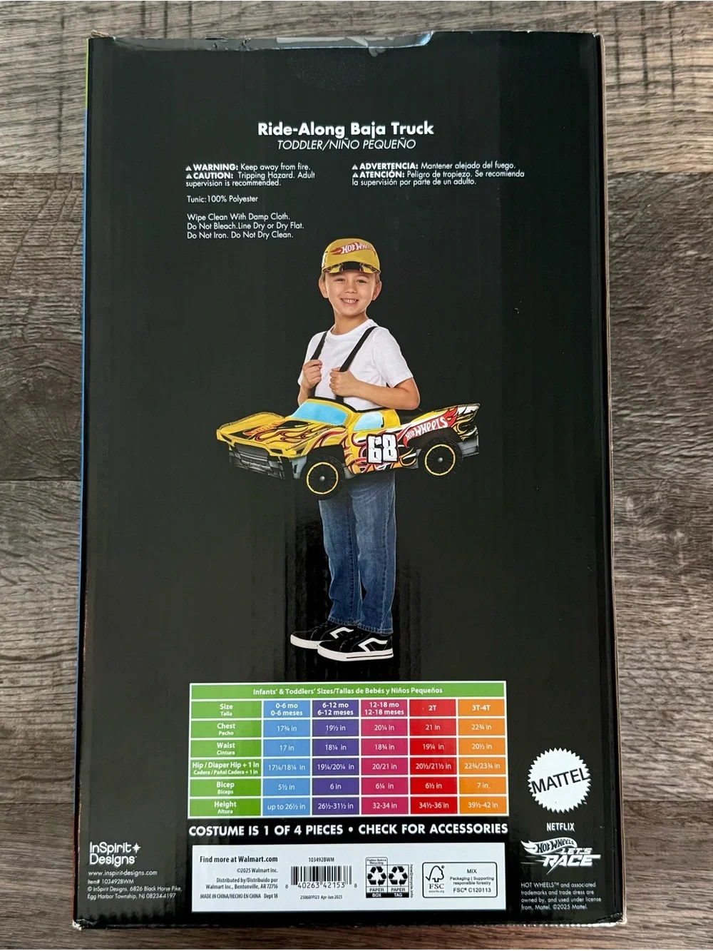 NEW Hot Wheels Ride Along Baja Truck Foam Toddler Halloween Costume 2T-3T